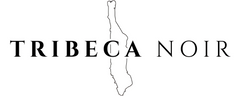 Logo of Tribeca Noir with a silhouette of a cityscape on a white background